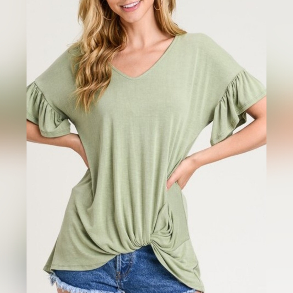 NEW Twist Knot Ruffle Sleeve